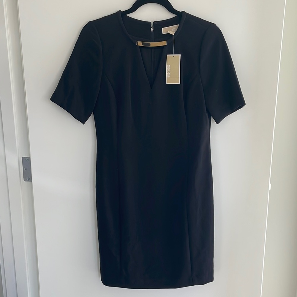 MICHAEL Michael Kors black shift dress new with tags